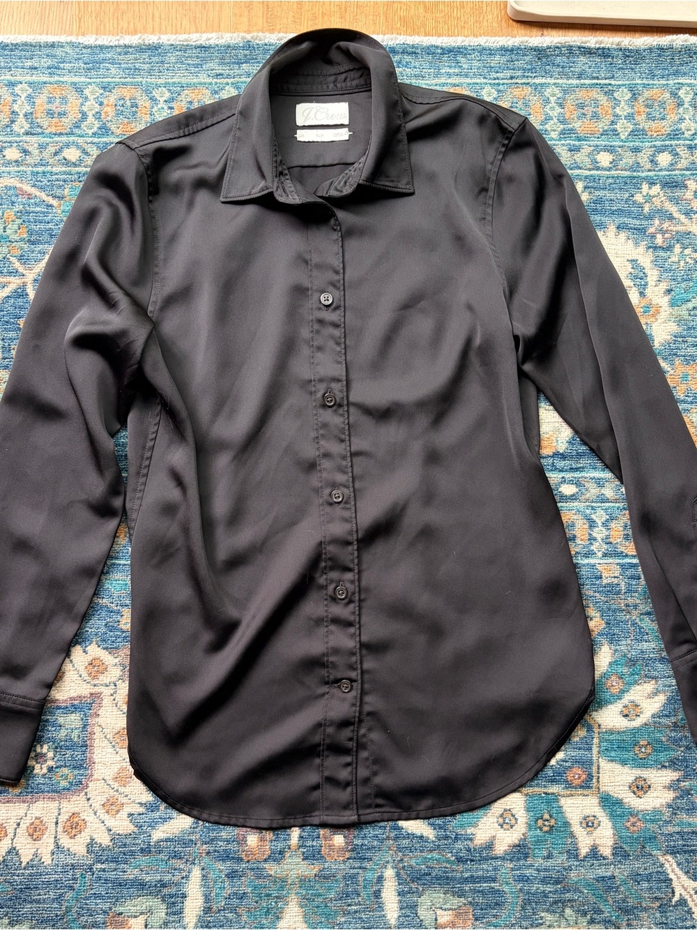 J. Crew Black "Slim" fit button-down long sleeve